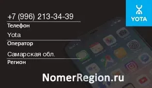 Кто звонил с 9962133439 - регион и оператор